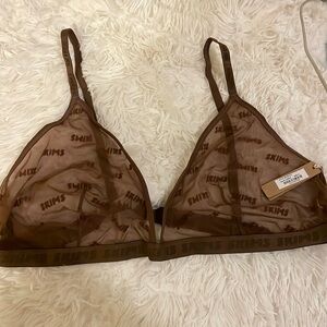 Skims sheer logo triangle bralette